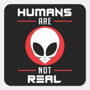 Alien Head Ufo Außerirdischen Area 51 Space Funny Quadratischer Aufkleber