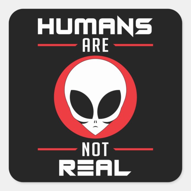 Alien Head Ufo Außerirdischen Area 51 Space Funny  Quadratischer Aufkleber (Vorderseite)