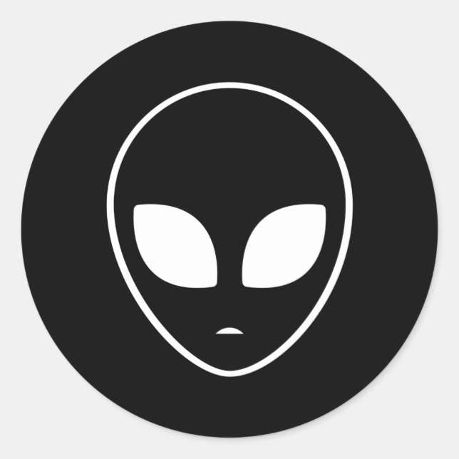 Alien Head Ufo Außerirdischen Space Area 51 Funny  Runder Aufkleber (Vorderseite)
