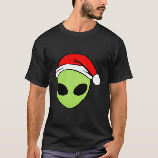 Alien Head Weihnachtsmannmütze Funny Alien glauben T-Shirt