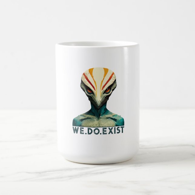 Alien Head - wir existieren Kaffeetasse (Mittel)