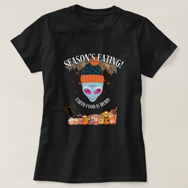 👽 Alien Herbst-Fest T-Shirt  (Design vorne)