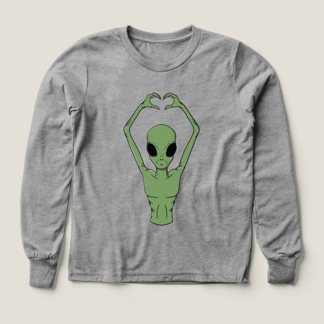 Alien-Herz-Pose (Design Vorderseite)