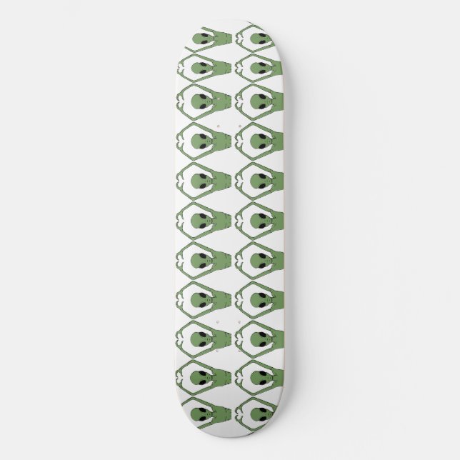 Alien-Herz-Pose Skateboard (Vorderseite)