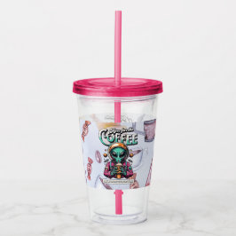 Alien hier für den Kaffee Acryltrinkbecher