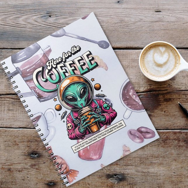 Alien hier für den Kaffee Notizblock (Von Creator hochgeladen)