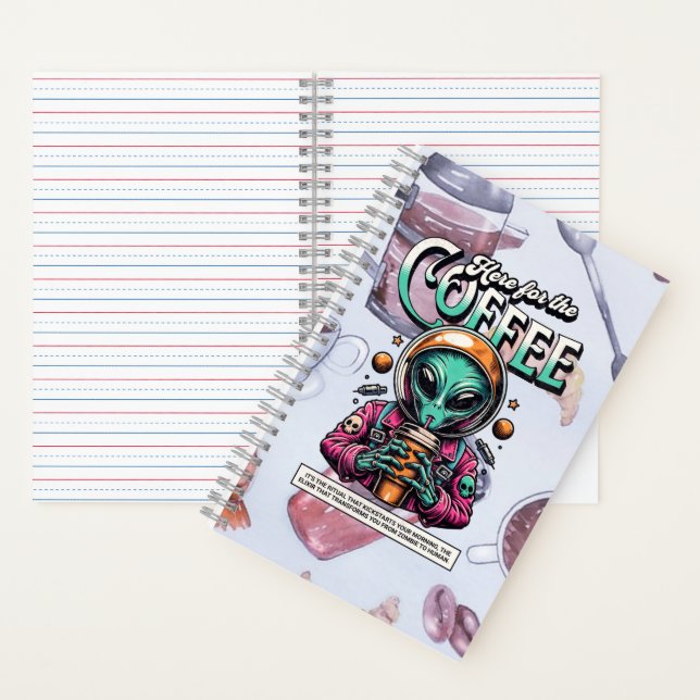 Alien hier für den Kaffee Notizbuch (Innen)