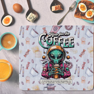Alien hier für den Kaffee Schneidebrett
