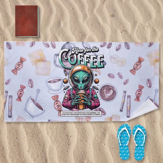 Alien hier für den Kaffee Strandtuch (Von Creator hochgeladen)
