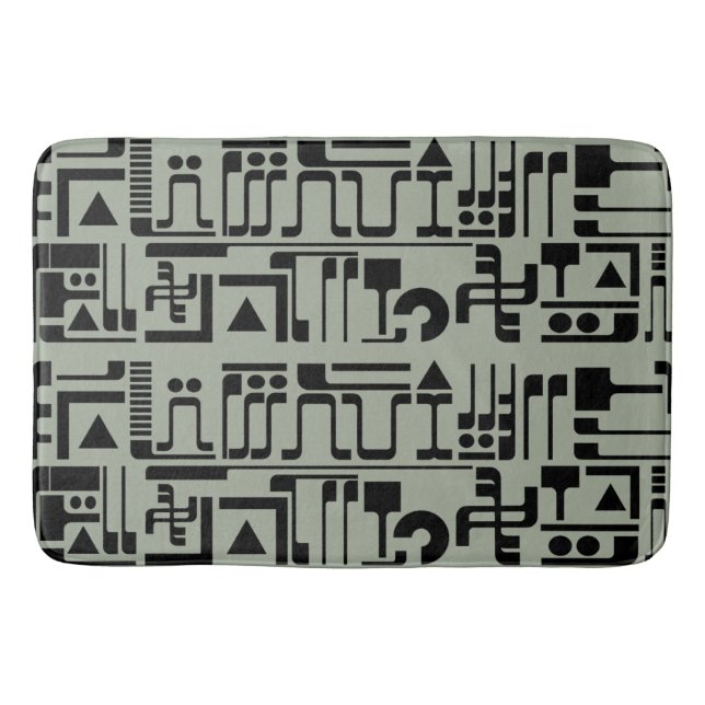 Alien Hieroglyphs Badematte (Vorderseite)