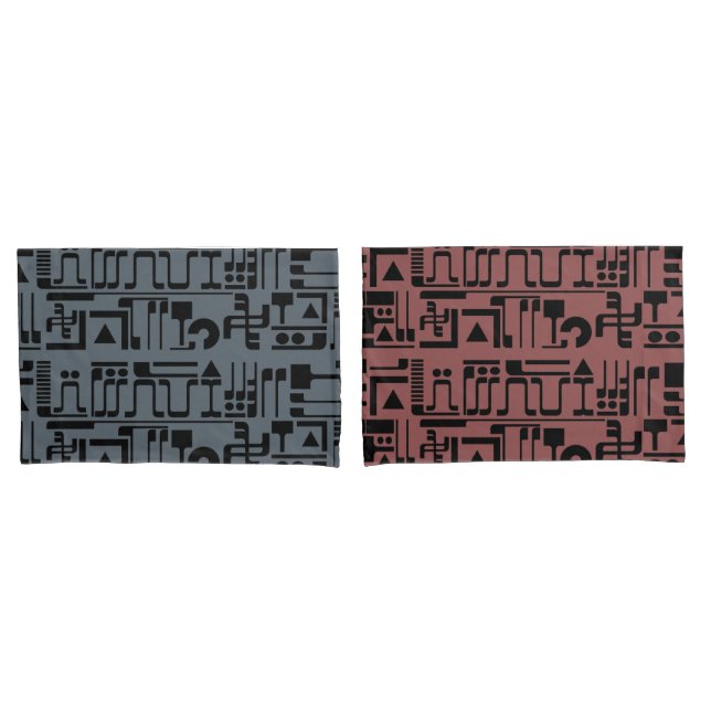 Alien Hieroglyphs Kissenbezug (Vorderseite-Set)