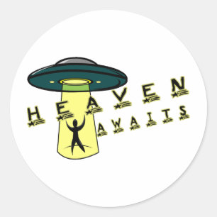 Alien-Himmel Runder Aufkleber