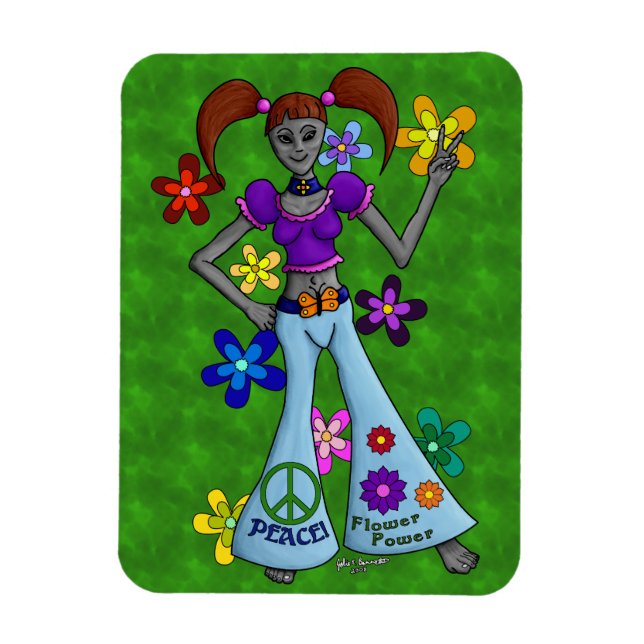 Alien Hippy Magnet (Vertikal)