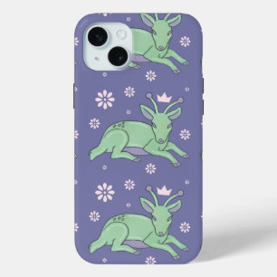 Alien-Hirsch-Volkskunst   Whimsischer grüner Hirsc Case-Mate iPhone Hülle