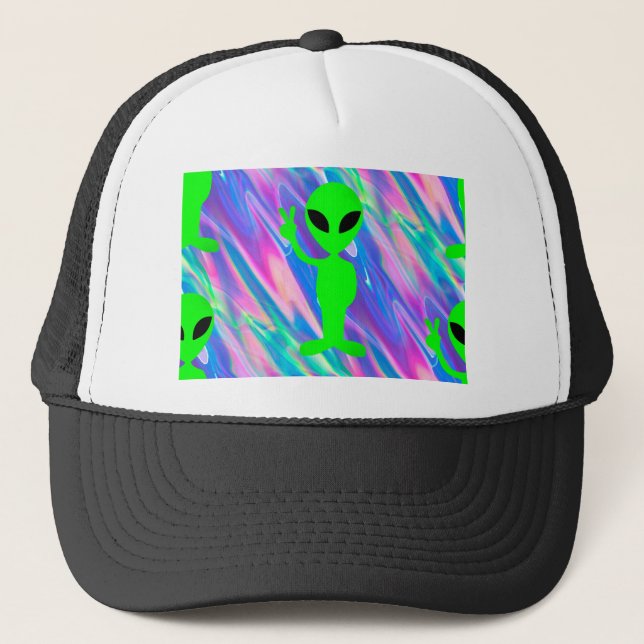 alien hologram truckerkappe (Vorderseite)