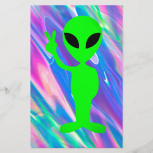 Alien-Hologramm Briefpapier