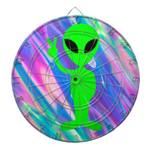 Alien-Hologramm Dartscheibe