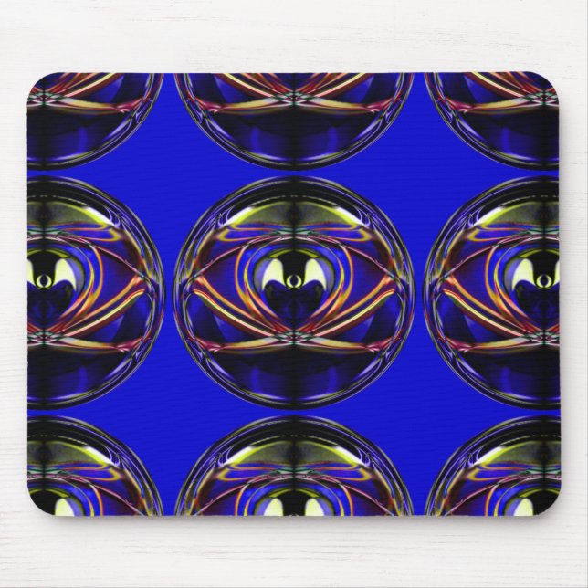 Alien-I Abstraktes Kunstdesign Wiederholungsmuster Mousepad (Vorne)