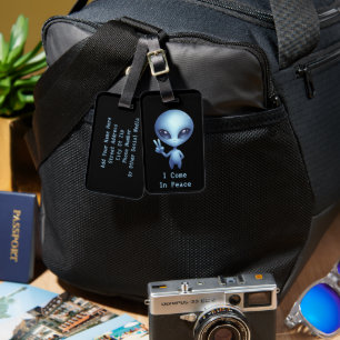 Alien - ich komme in Frieden Gepäckanhänger