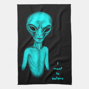 Alien, ich will glauben geschirrtuch