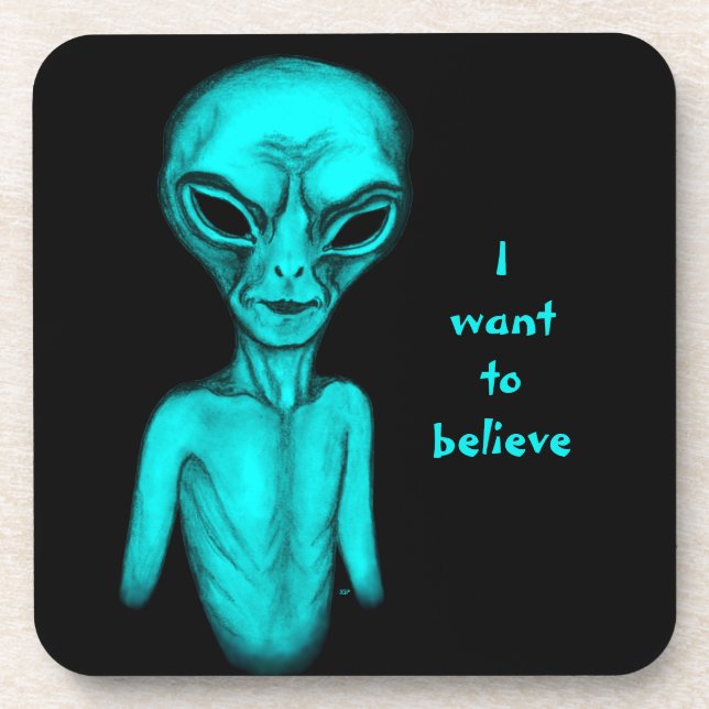 Alien, ich will glauben getränkeuntersetzer (Vorderseite)
