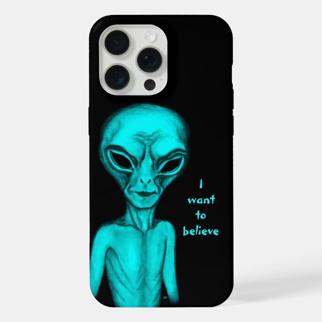Alien, ich will glauben iPhone 15 pro max hülle (Rückseite)