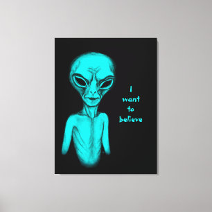 Alien, ich will glauben leinwanddruck