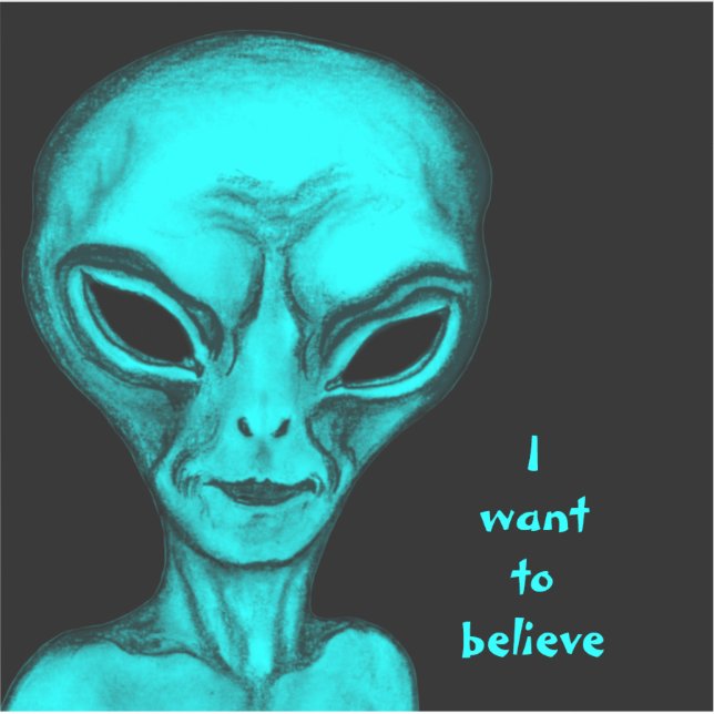 Alien, ich wollte zu glauben aufkleber (Vorderseite)