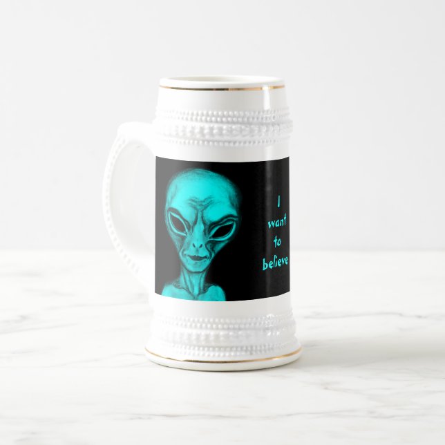 Alien, ich wollte zu glauben bierglas (Vorderseite Links)