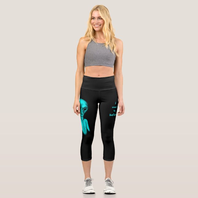 Alien, ich wollte zu glauben capri leggings (Vorderseite)