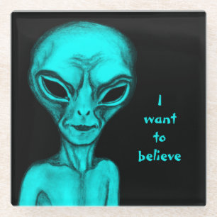 Alien, ich wollte zu glauben glasuntersetzer