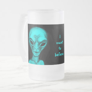 Alien, ich wollte zu glauben mattglas bierglas