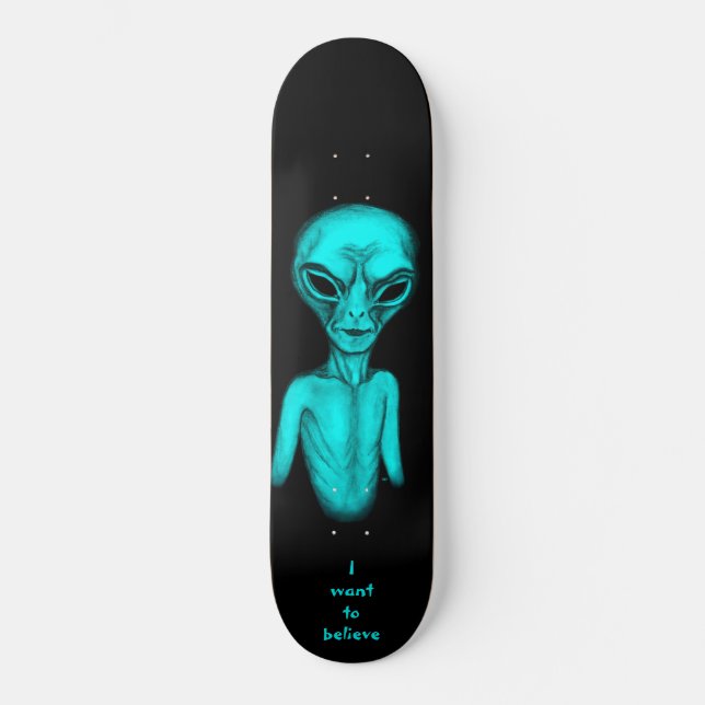 Alien, ich wollte zu glauben skateboard (Vorderseite)