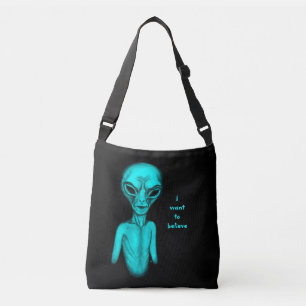 Alien, ich wollte zu glauben tragetaschen mit langen trägern