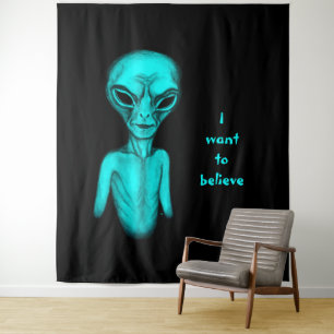 Alien, ich wollte zu glauben wandteppich