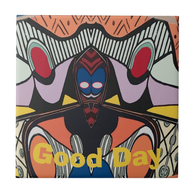 Alien im abstrakten Bereich, Text bearbeiten Fliese (Vorderseite)