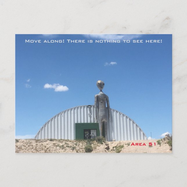 Alien im Gebiet 51 Postkarte (Vorderseite)