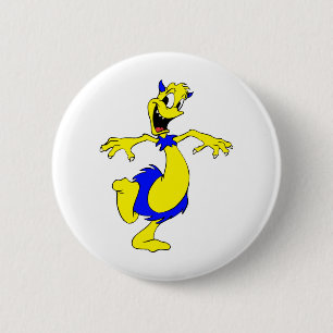 Alien im Pelzrock Button