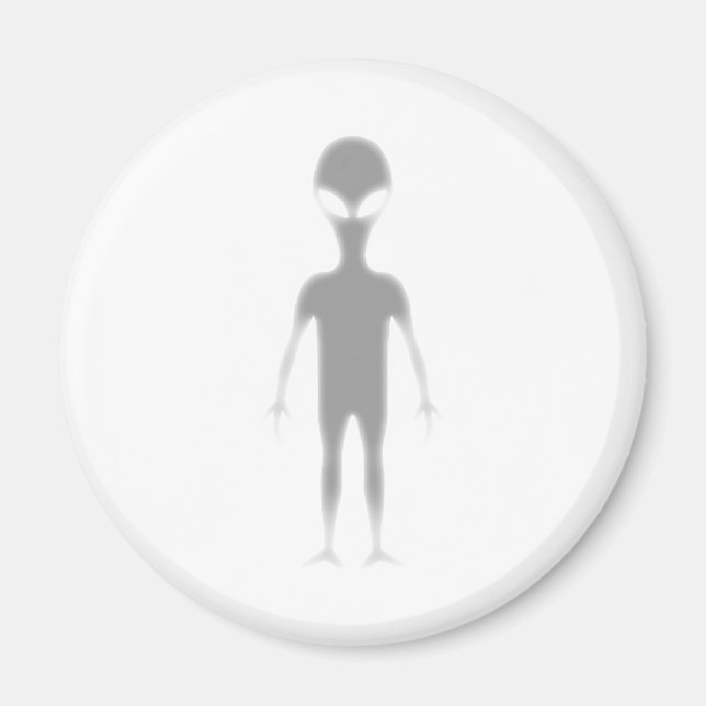 Alien im Schatten Anpassbare Druckhintergrundfarbe Magnet (Vorne)