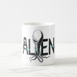 Alien im Weltraum Kaffeetasse