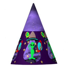 Alien im Weltraum Spaß Kinder Niedliches Party Partyhütchen