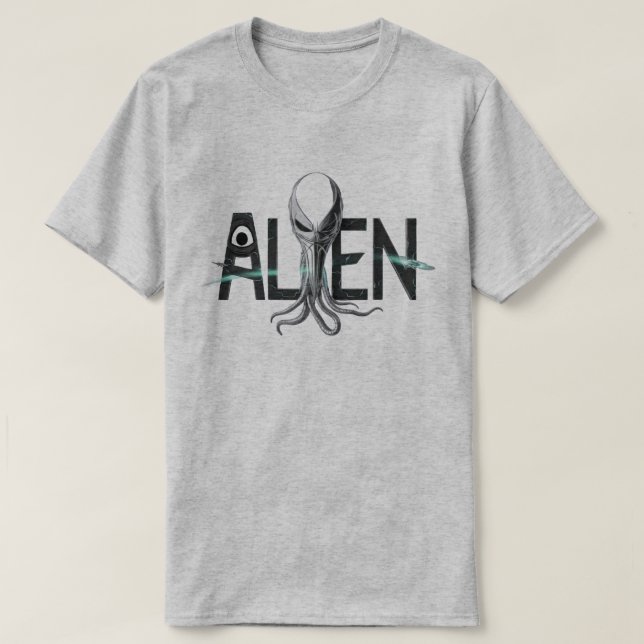 Alien im Weltraum T-Shirt (Design vorne)