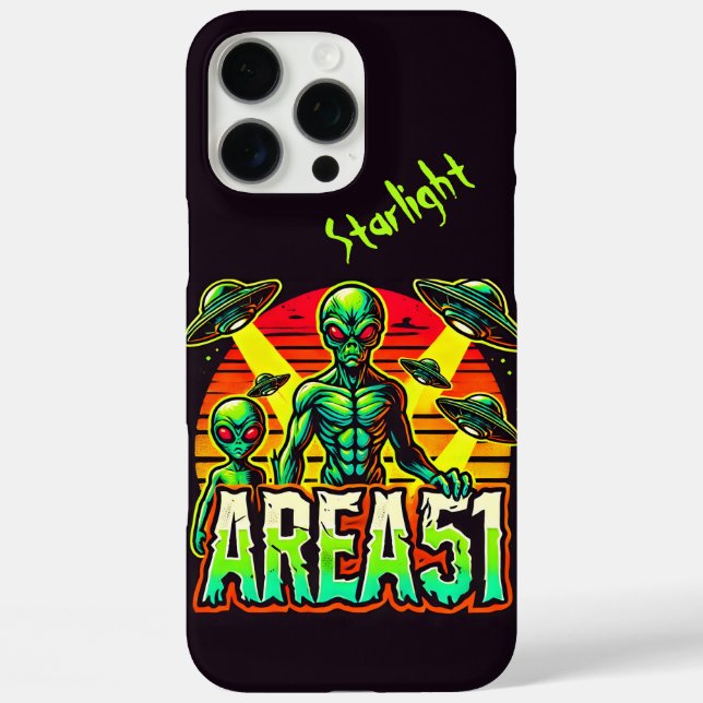 Alien in der Nähe von Gebiet 51 iPhone 16 Pro Max Hülle (Rückseite)