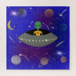 Alien in einem Raumschiff mit einem neuen T - Shir