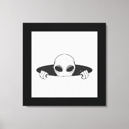 Alien in einer geraden Leinwand