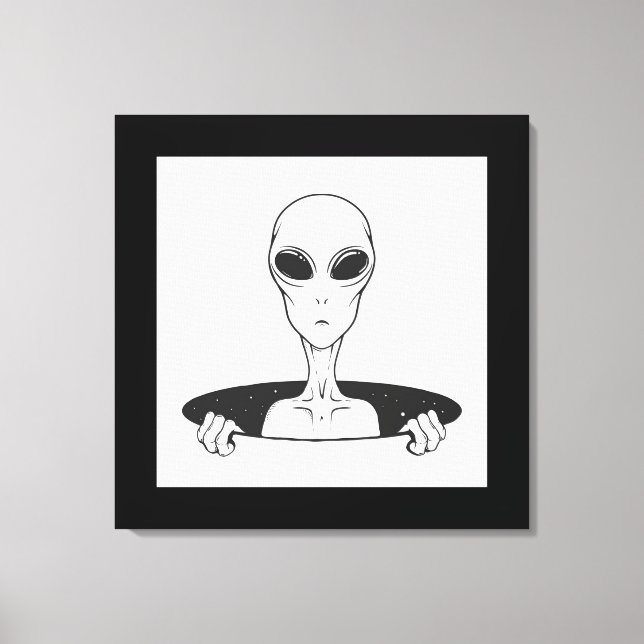 Alien in einer geraden Leinwand (Vorderseite)