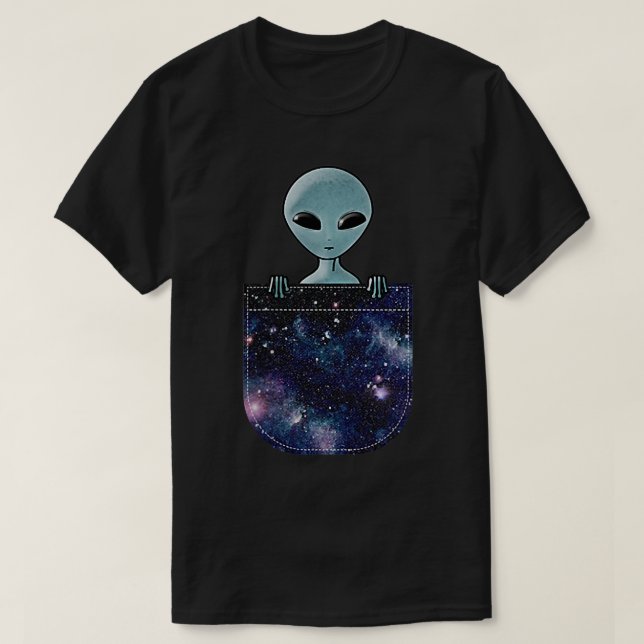 Alien in Ihrem Pocket  T-Shirt (Design vorne)