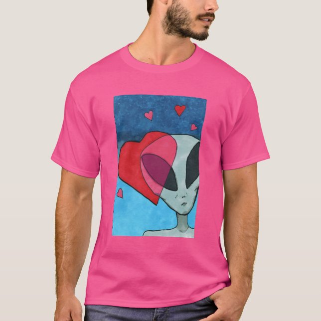 Alien in Love T-Shirt (Vorderseite)