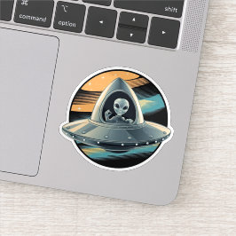 Alien in Raumfahrt Aufkleber
