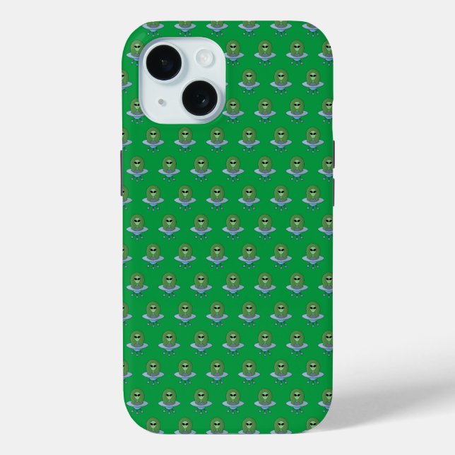 Alien in seinem kleinen Raumschiff Case-Mate iPhone Hülle (Rückseite)